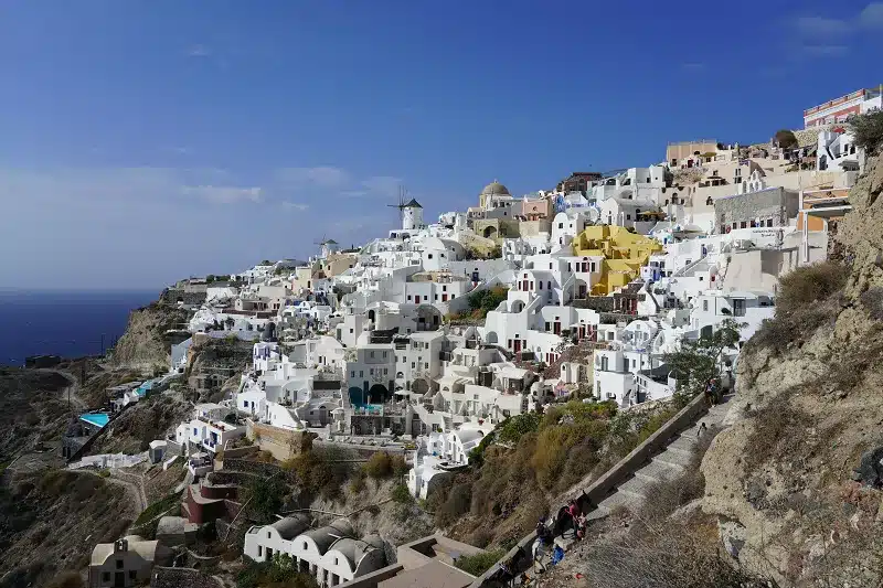 a white buildings on a hill as Luxury Euroupe Tour Package