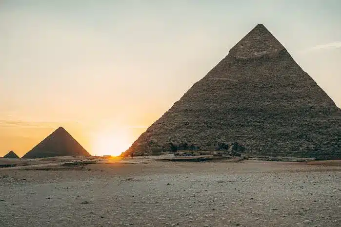 Sunset at the Great Pyramids of Giza