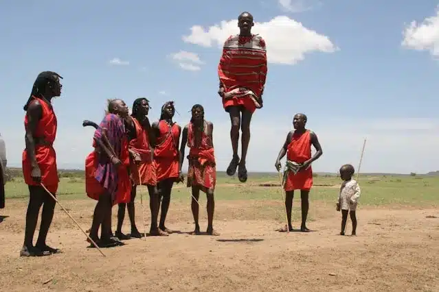 Kenia Tribe Dancing their Local Famous and Traditional Dance 