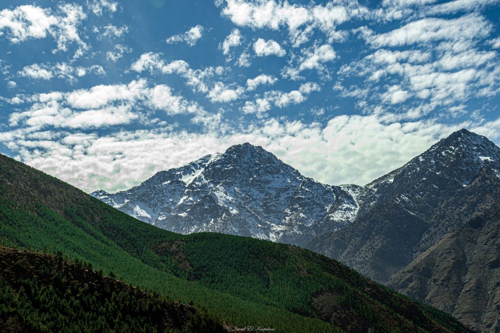Morocco 15-Day Luxury Private Tour 22 Snow-capped High Atlas peaks above Imlil