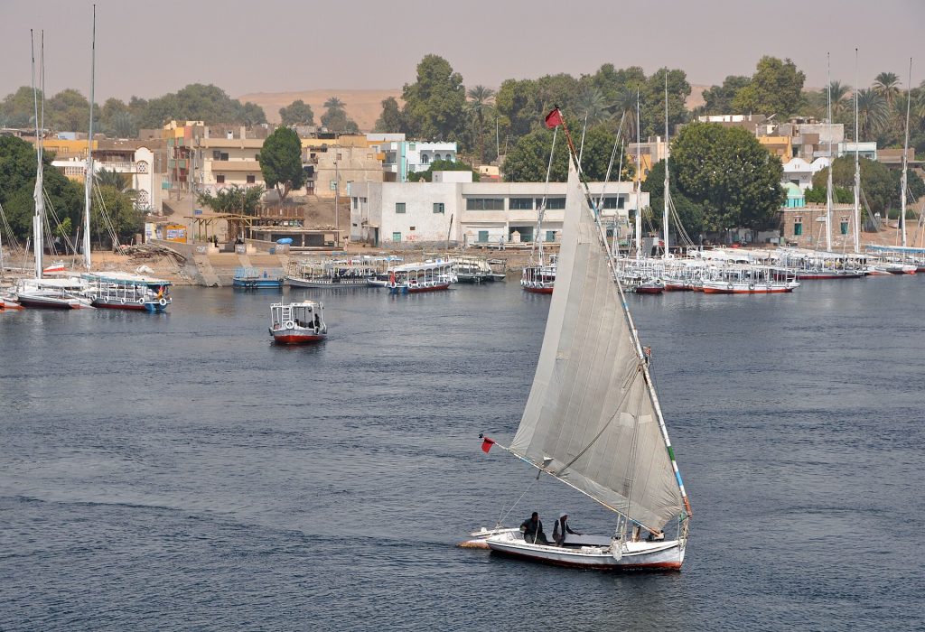 Egypt 9-Day Luxury Private Tour 8 A felucca sailing on the Nile at Aswan