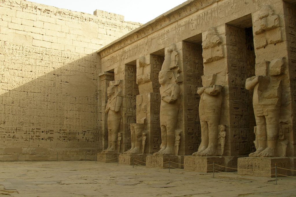 Egypt 7-Day Luxury Private Tour 14 Columns of the Temple of Ramesses III at Medinet Habu, Luxor