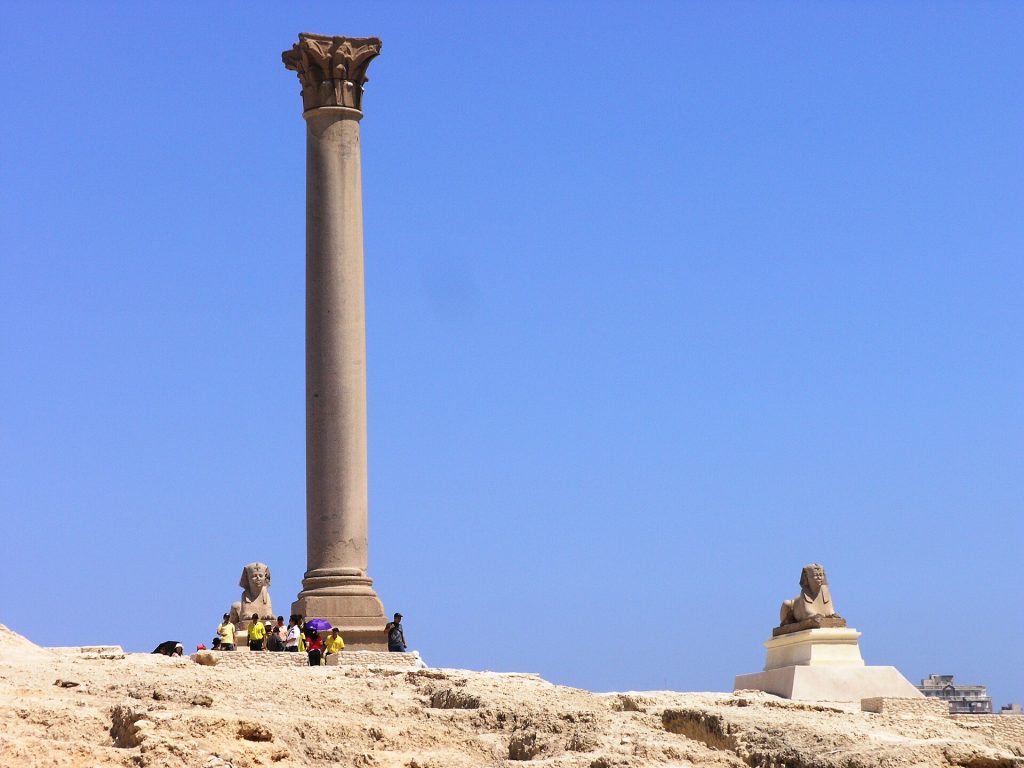 Egypt 12-Day Luxury Private Tour 4 Pompey’s Pillar and its sphinxes in Alexandria