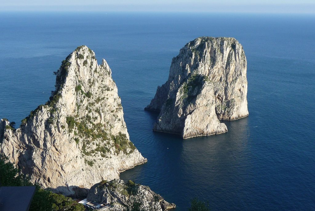 Italy 15-Day Luxury Private Tour 16 The Faraglioni rocks off the island of Capri