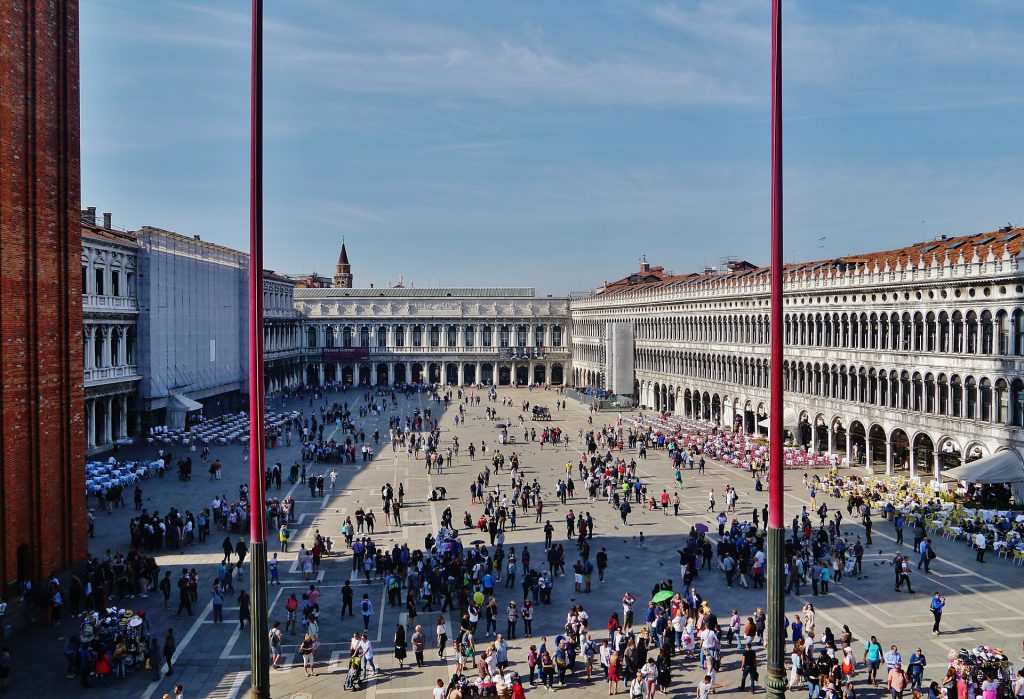 Italy 15-Day Luxury Private Tour 23 St Mark's Basilica and the campanile on St Mark's Square in Venice