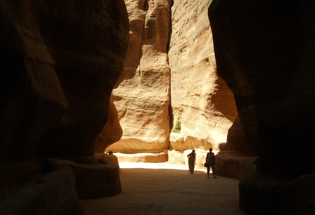 Jordan 8-Day Luxury Private Tour 15 The narrow sandstone Siq canyon leading into Petra, Jordan