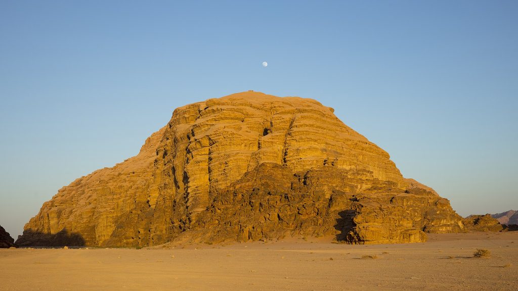 Jordan 5-Day Luxury Private Tour 8 Sandstone rock formation in Wadi Rum, Jordan